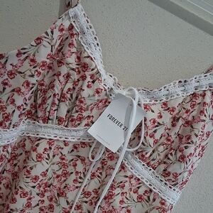 Forever 21 Pink Floral Lace mini dress